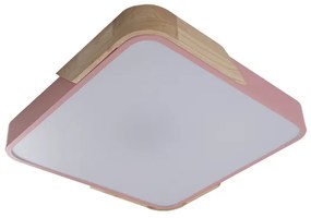 Plafon Led De Sobrepor Madeira Metal 96W - ROSA