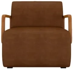 Poltrona Decorativa Orgânica para Sala Belarus Z08 Sintético Marrom -