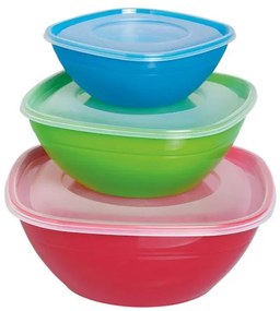 Kit Bowls Colors em Plástico 3 Peças