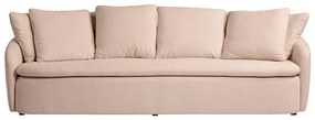 Sofá Living Sala de Estar Toscana 270cm 3 Lugares Veludo Luxo Bege G92 - Gran Belo