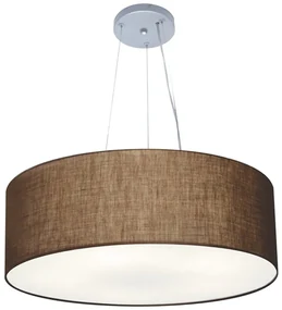 Lustre Pendente Cilíndrico Vivare Md-4070 Cúpula em Tecido 80x30cm - Bivolt