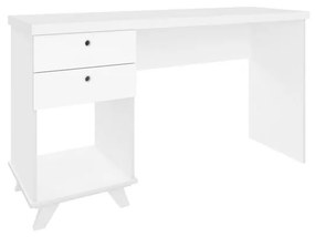 Escrivaninha 135 cm 2 Gavetas Souris Branco - AY 57006