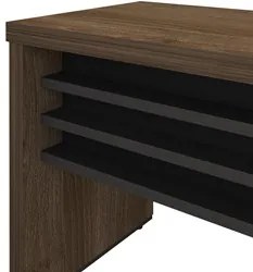 Mesa para Escritório 135cm Tamburato A06 Marrom/Preto - Mpozenato