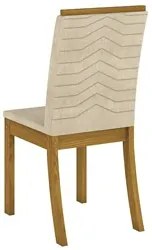Kit 6 Cadeiras para Sala de Jantar Mel H02 Nature/Linho - Mpozenato