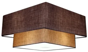 Plafon Para Sala Quadrado SL-3022 Cúpula Cor Café Palha
