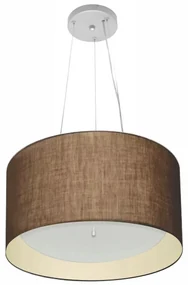 Pendente Cilíndrico Café e Bege MJ-4319 Para Mesa de Jantar e Estar