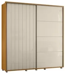 Guarda Roupa Casal 230cm Com 2 Portas Verbena Off/Cinamomo Z10 - Mpoze