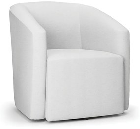 Poltrona Decorativa Base Giratória Stella Max Linho D03 - D'Rossi - A05 Cinza