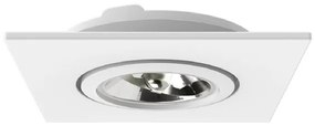 Plafon Embutir Quadrado Aluminio Ar70 Gu10 Interlight - BRANCO