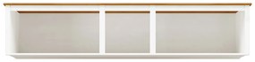 Maleiro Decorativo Alina Madeira 5 Portas Casal Branco/Carvalho G74 - Gran Belo