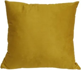 Almofada de Veludo City em Tons Rosa e Amarelo 45x45cm - Amarelo Lisa - Sem enchimento