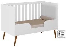 Berço Americano Mini Cama Retrô Aurora P14 Branco - Mpozenato