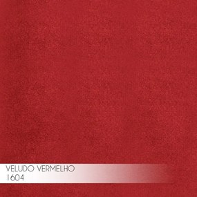 Kit 2 Banqueta Decorativa Rubel Base Bronze Veludo Vermelho G41 - Gran Belo