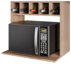 Suporte Micro-Ondas Forno Armário Aéreo com Adega 60cm Lótus Z34 Freij