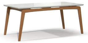 Conjunto Mesa De Jantar Detroit 1.8 Off White/Nature Com 6 Cadeiras Detroit Nature/Areia – Tebarrot Móveis