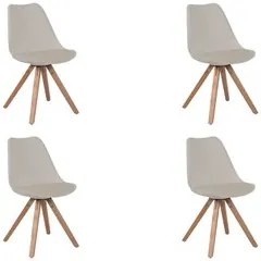 Kit 4 Cadeiras de Jantar Design Saarinen Wood Base Madeira Lívia R02 N