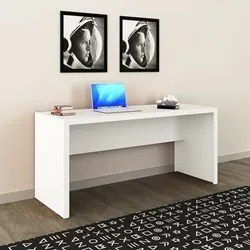 Mesa para Home Office de 163 cm de Largura ME4109 Branco - Tecno Mobil