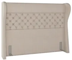 Cabeceira Cama Box Casal King 195cm Trinidad Z37 Linho Bege Cru - Mpoz