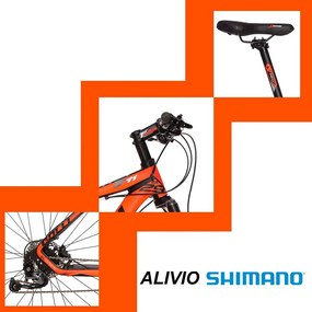 Bicicleta Colli F11 Kit Alivio Shimano Aro 29 Freio hidráulico Quadro 17'' 27V Alumínio Laranja L11 - Colli Bike