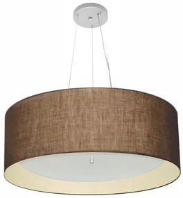 Pendente Cilíndrico Café e Bege MJ-4142 Para Mesa de Jantar e Estar