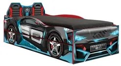 Bicama Infantil Carro Brilha no Escuro 100%MDF Twister P13 Vermelho -