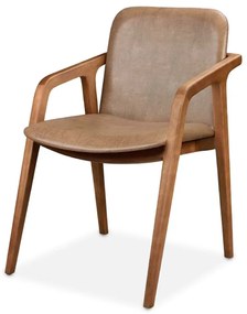 Cadeira com Braço Zilá Estofada Estrutura Madeira Liptus Design Sustentável