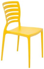 Cadeira Sofia encosto horizontal amarela Tramontina 92237000