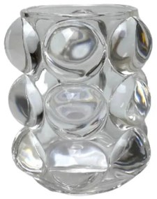 Castiçal Bolas Vidro Clear 9,5Cm