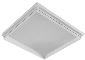 Plafon Led Embutir Quadrado 32w Branco Luz Amarela 27,4cm