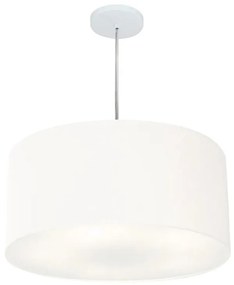 Lustre Pendente Cilíndrico Vivare Md-4214 Cúpula em Tecido 55x25cm - Bivolt