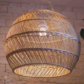 Luminária de Teto em Rattan 45cm | Bali