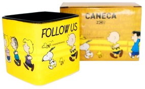 Caneca Quadrada Cubo Turma Snoopy Follow Us