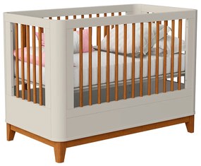 Berço Mini Cama Boom Plus Nordic - Areia Fosco - Berço Mini Cama Curvo Boom Plus Nordic - Areia Fosco