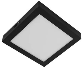 Plafon Led Sobrepor Quadrado Preto 18W Yamamura - LED BRANCO QUENTE (3000K)