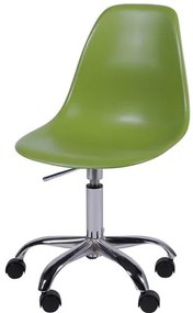 Cadeira Eames com Rodizio Polipropileno Verde - 19302 Sun House
