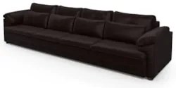 Sofá Retrátil 4 Lugares Para Sala 339cm Dijon Couro Bordô S07 - Mpozen