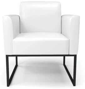 Poltrona Base Industrial Preto Marisa Corano D03 - DRossi - Branco