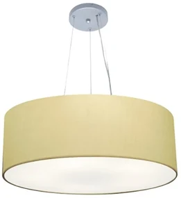 Pendente Cilíndrico Bege MJ-4070 Para Mesa de Jantar e Estar
