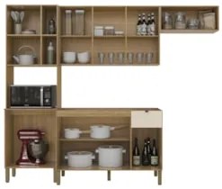 Cozinha Compacta Balcão Com Pia 120cm Laura Plus Freijó/Soft Z06 - Mpo