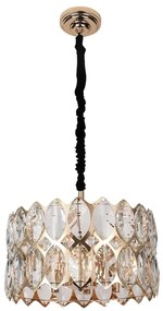 Pendente Metal Cristal Ouro Frances 45cm Yamamura