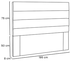 Cabeceira Cama Box King 195 cm Arles Linho Cinza S04 - D'Rossi