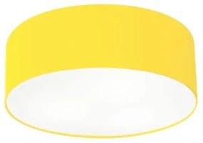 Plafon Para Sala de Jantar Cilíndrico SJ-3046 Cúpula Cor Amarelo