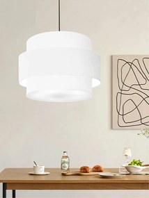 Lustre Para Sala de Jantar Vivare Md-4394 Cúpula em Tecido 50cm