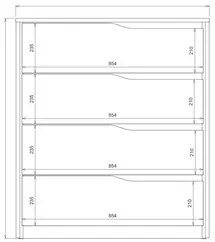 Cômoda Para Quarto 4 Gavetas Atria D02 Amendola/Grafito - Mpozenato