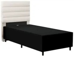 Cabeceira com Base para Cama Box Solteiro 88x188cm Hit ID5 Corano Pret