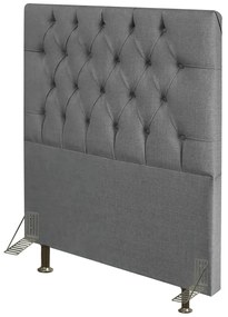 Cabeceira Diamante Para Cama Box Solteiro 90 cm Linho Cinza - D'Rossi