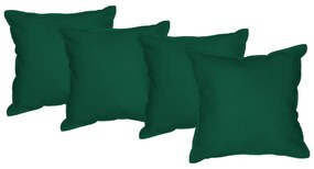 Kit 4 Almofadas Decorativas 40x40 Tecido Suede Verde Bandeira