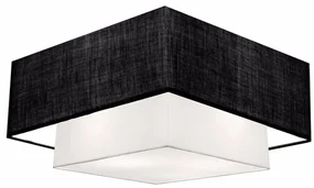 Plafon Para Banheiro Quadrado SB-3018 Cúpula Cor Preto Branco