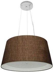 Lustre Pendente Cone Md-4144 Cúpula em Tecido 25x50x40cm Café - Bivolt