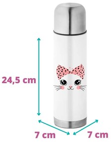 Garrafa Térmica 500 ml Gata Gatinha Miau